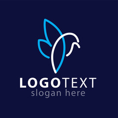 Bird line logo icon vector template