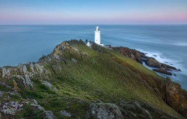 Fototapeta na wymiar Late Light, Start Point Lighthouse, Devon