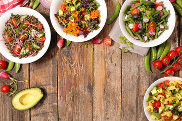 assorted vegetable salad bowl