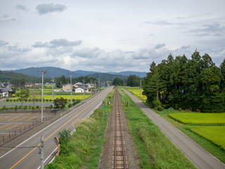 Fototapeta na wymiar 田舎の線路