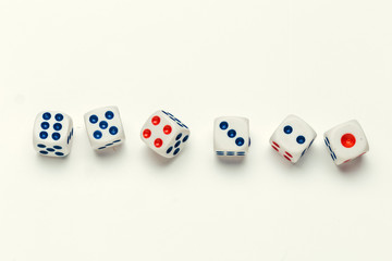 dice isolated on white background