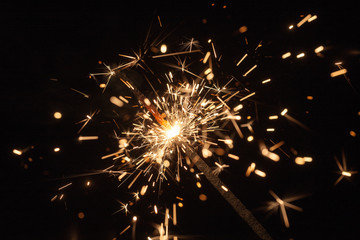 sparks on a black background