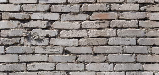 Background texture of a old white brick wall