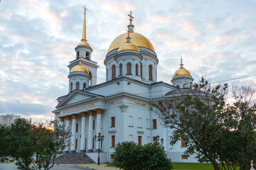 Fototapeta na wymiar Alexander Nevsky Cathedral in Yekaterinburg