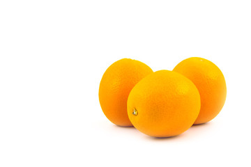 Three Fresh orange isolated