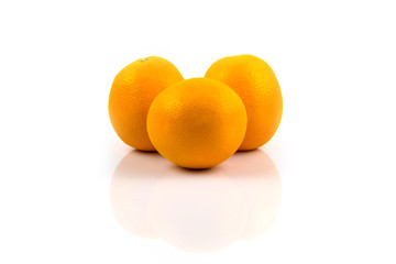 Three Fresh orange isolated