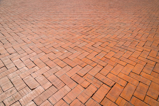 Red Brick Paving Stones Floor