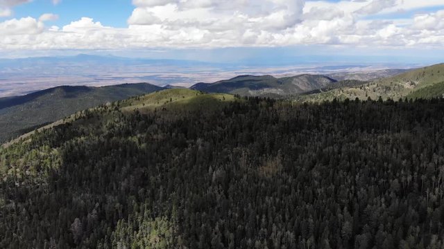 View of Santa Fe and Albuqurque from Santa Fe Ski Basin