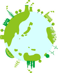 電力　発電　地球