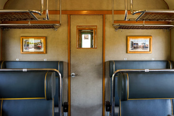 Interior of an old train © kuchta