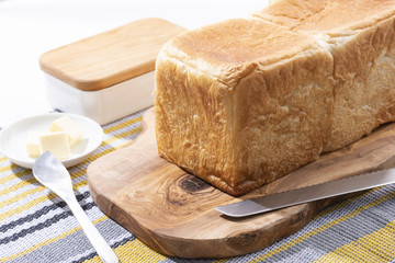 食パンで朝食準備