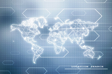 2d illustration world map abstract background