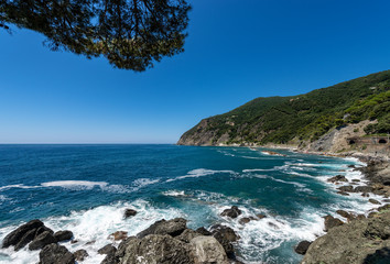 Mediterranean Sea - Coast in Framura Liguria Italy