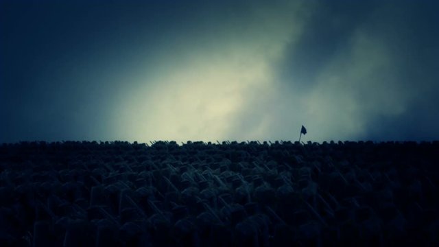 Massive Army of Medieval Knight on the March