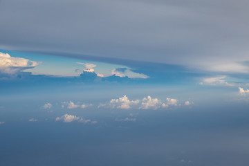 Fototapeta premium Blue sky clouds from hight