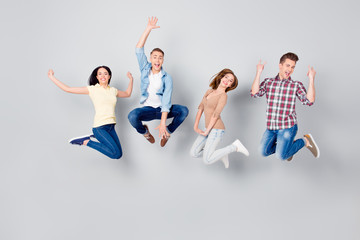 Obraz premium Successful completion of final exams Full length, legs, body, s