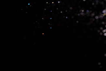 Bokeh on black background