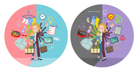 flat type blond hair business women_mulch task switch