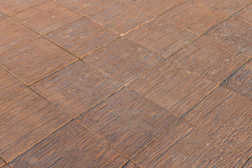 Outdoor walk corridor old tiled brown color