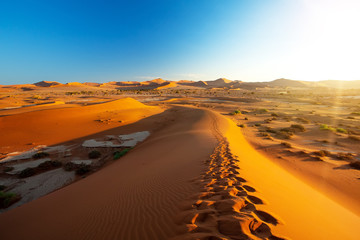 beautiful landscape Hidden Vlei in Namibia Africa
