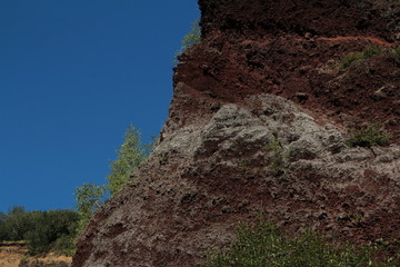 ancienne carri&egrave;re de pouzzolane dans les volcans d'Auvergne