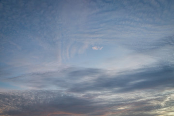 Fototapeta na wymiar Sunset blue sky