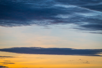 Fototapeta na wymiar Sunset blue sky
