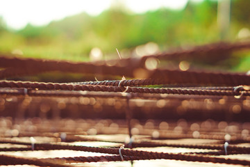 the rebar in the Foundation