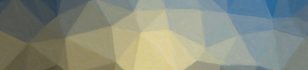 Illustration of blue and yellow Impasto with soft brush banner background.