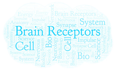Fototapeta premium Brain Receptors word cloud.