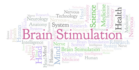 Obraz premium Brain Stimulation word cloud.