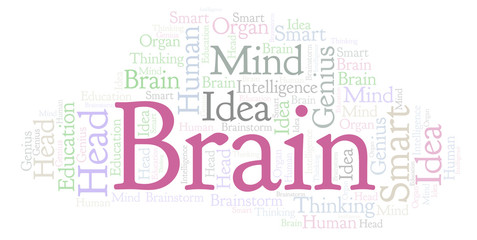 Fototapeta premium Brain word cloud.