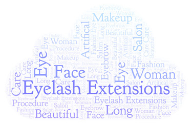 Eyelash Extensions word cloud.
