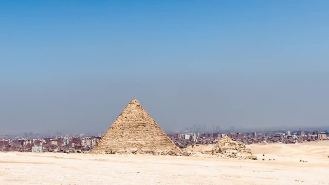 Slide and Zoom Out of the Great Pyramid - Giza Egypt
