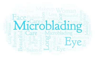 Obraz premium Microblading word cloud.