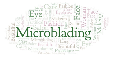 Fototapeta premium Microblading word cloud.