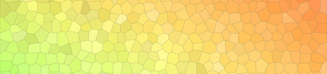 Orange and green colorful Small Hexagon in banner shape background illustration.