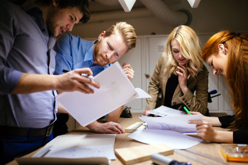 Obraz premium Creative workers designing and planing