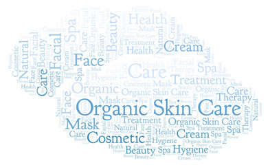Organic Skin Care word cloud.