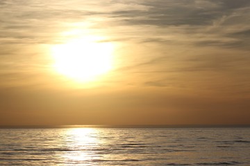 Sunset over the sea