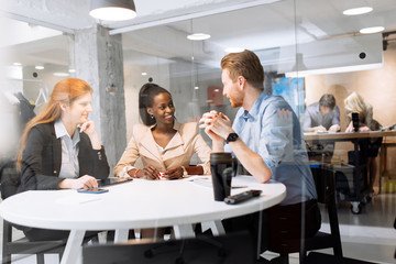 Business people meeting at  round table