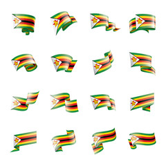 Zimbabwe flag, vector illustration on a white background
