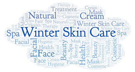 Obraz premium Winter Skin Care word cloud.