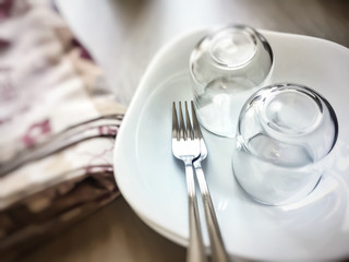 Setting the table for dinner