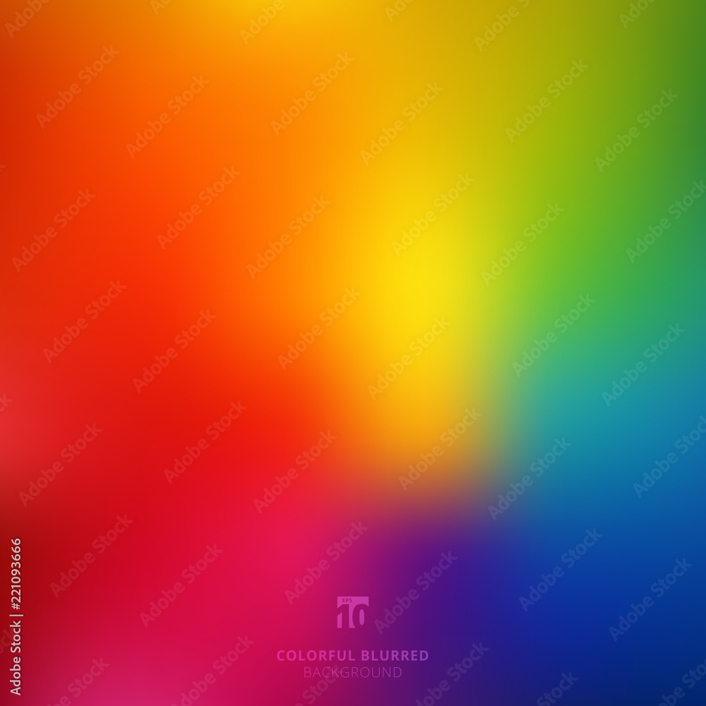 Aufkleber abstract smooth blurred colorful bright rainbow color gradient mesh background
