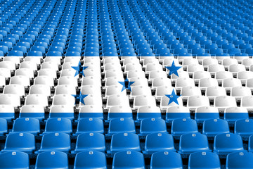 Honduras flag stadium seats. Sports competition concept.