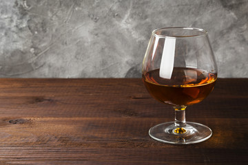 Peach lemonade with thyme on a dark background. Copy space. Food background