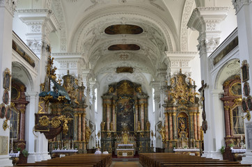 Langhaus der Klosterkirche Irsee bei Kaufbeuren