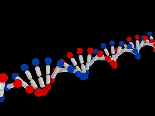 3d render of dna structure, abstract background
