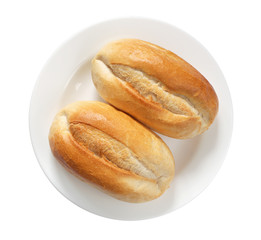 Two loaves of small bread